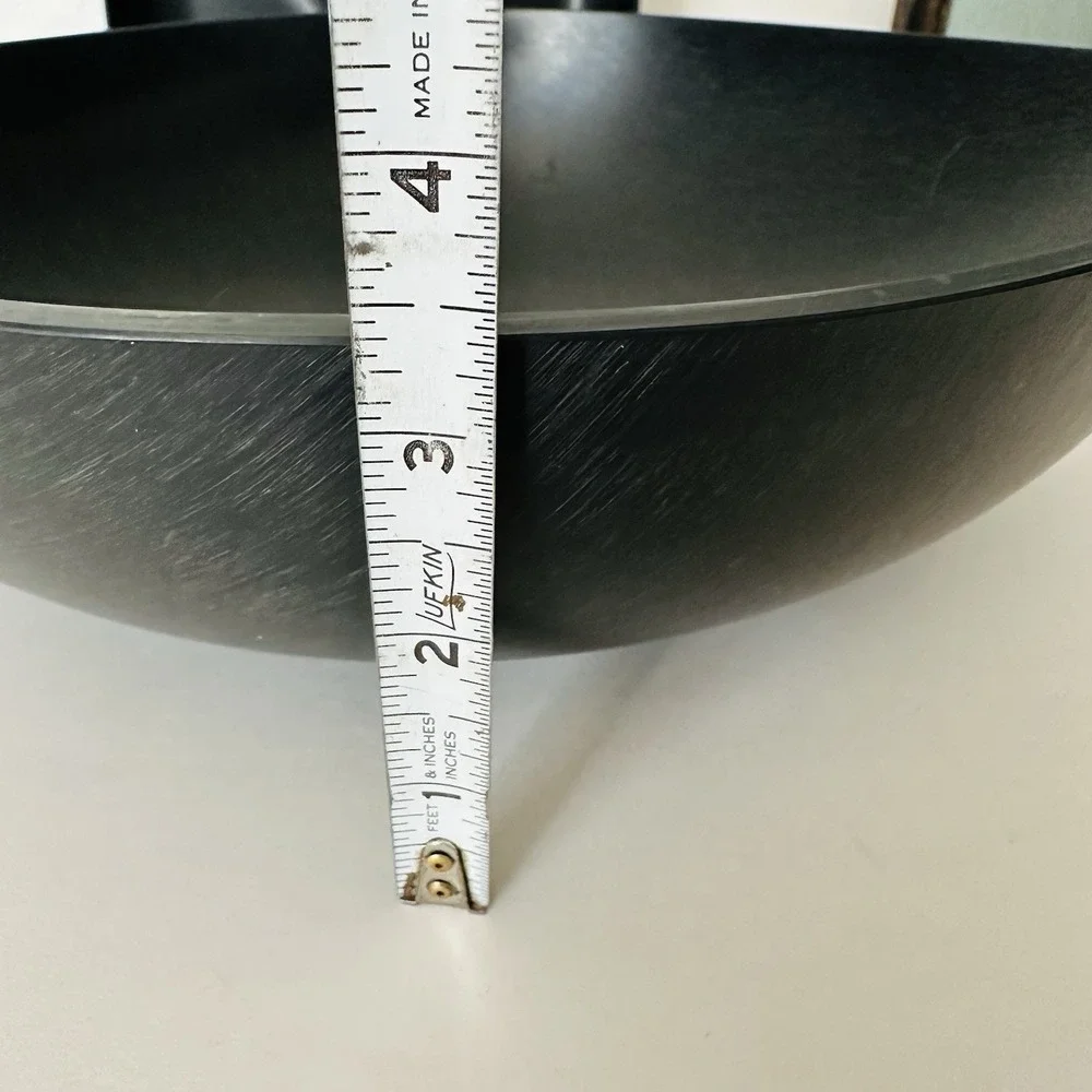 Vtg Grainware Serving Tray & Bowl Black Set Of 2 Mid Century Modern California